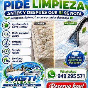 Lavado de colchón 1plz 1/2